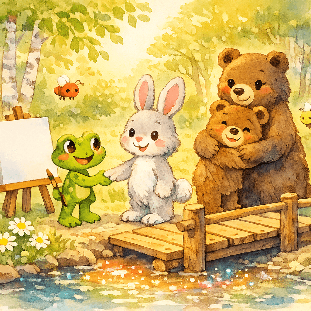 Финал: все герои у починенного мостика, дружба и благодарность