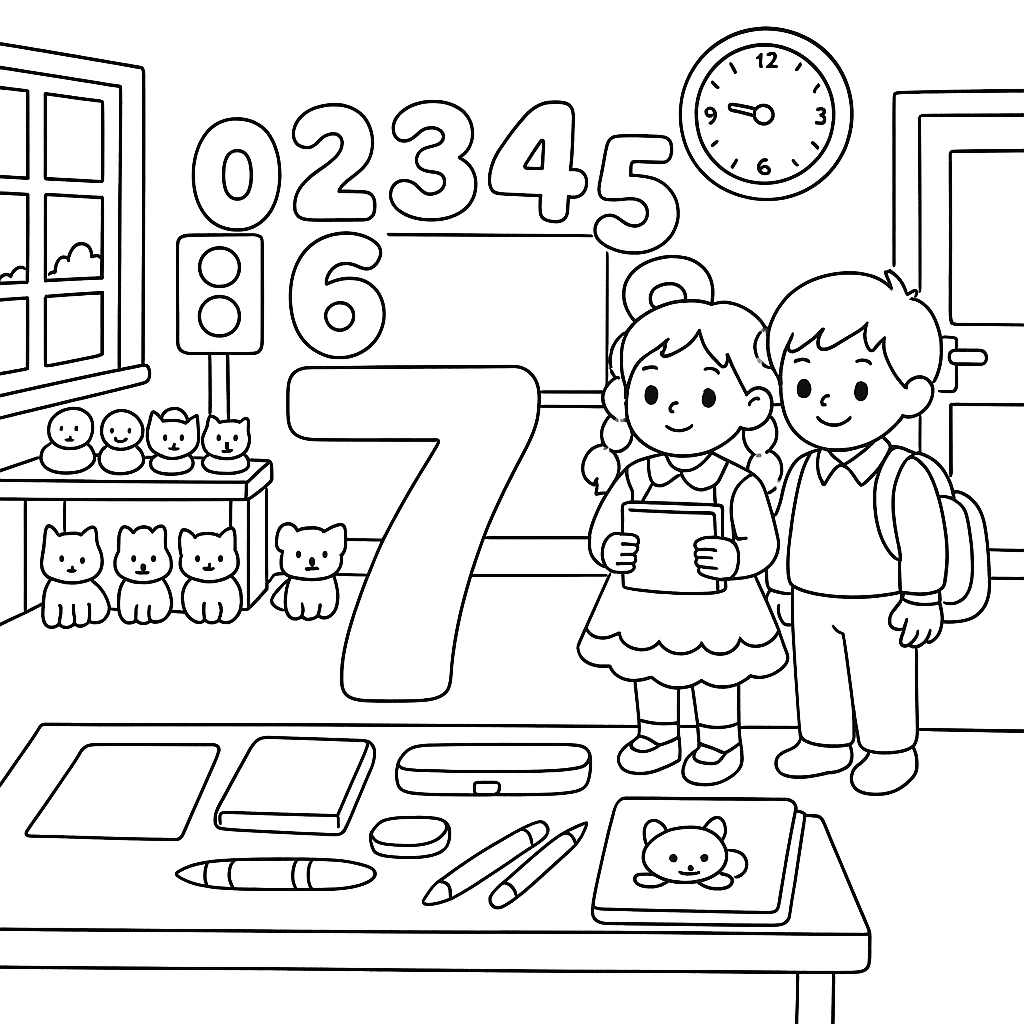 Раскраска по сказке "Веселый счет от 1 до 10"