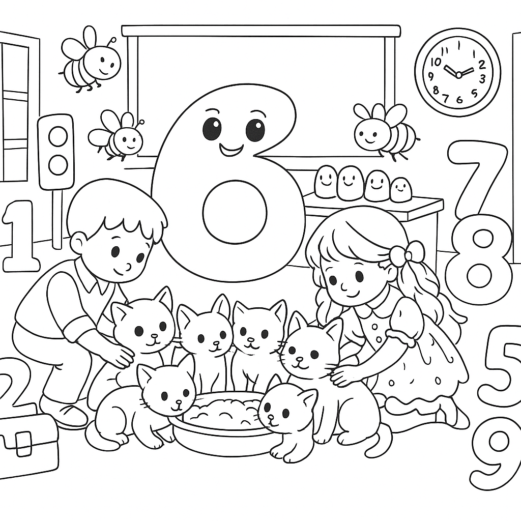 Раскраска по сказке "Веселый счет от 1 до 10"