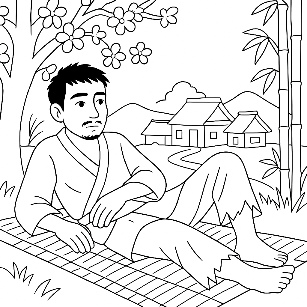 Раскраска по сказке "Одноглазый и двуглазый"