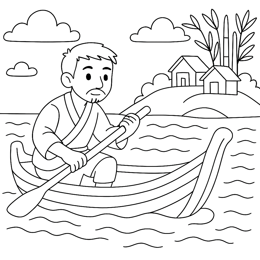 Раскраска по сказке "Одноглазый и двуглазый"