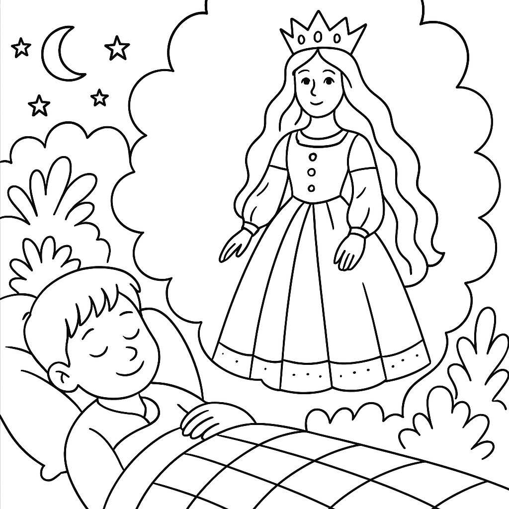 Раскраска по сказке "Волшебное кольцо"