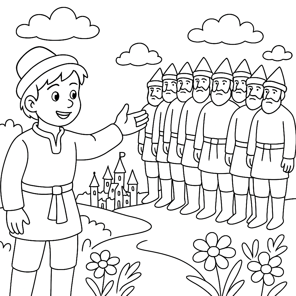 Раскраска по сказке "Волшебное кольцо"