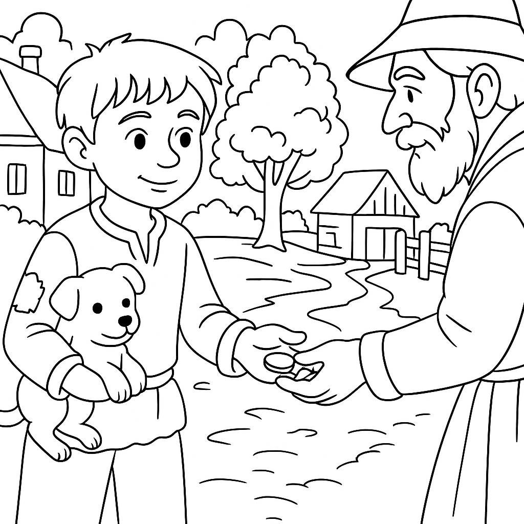 Раскраска по сказке "Волшебное кольцо"