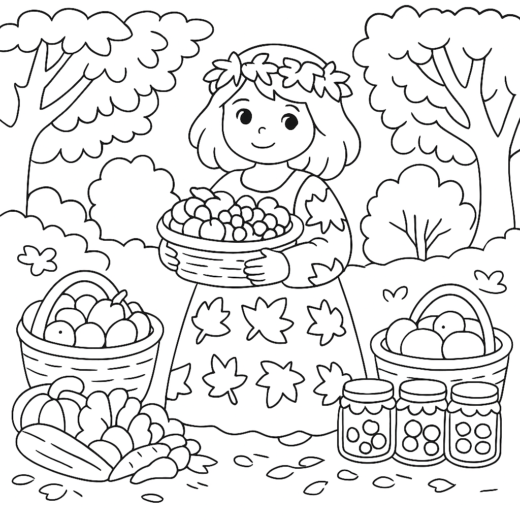 Раскраска по сказке "Четыре сестрицы"