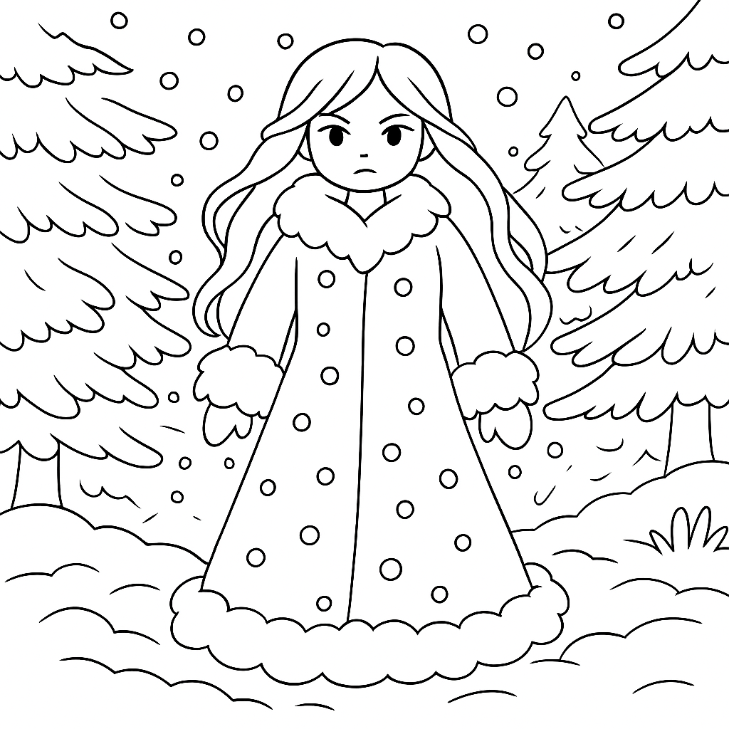 Раскраска по сказке "Четыре сестрицы"