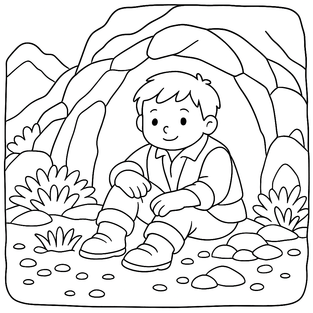 Раскраска по сказке "Щедрый и скупой"