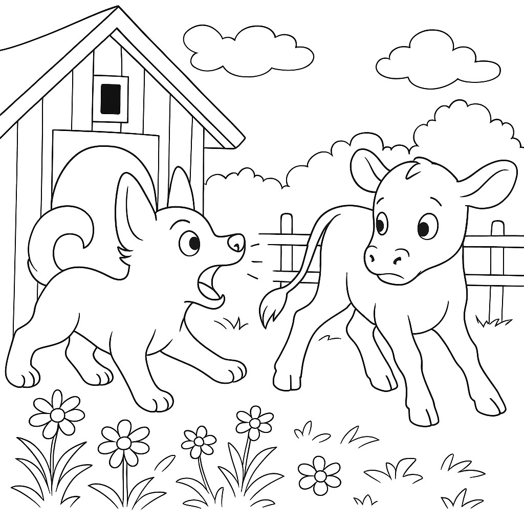 Раскраска по сказке "Вечер"