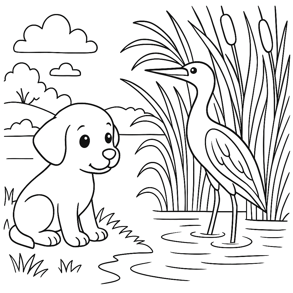 Раскраска по сказке "Первая охота"