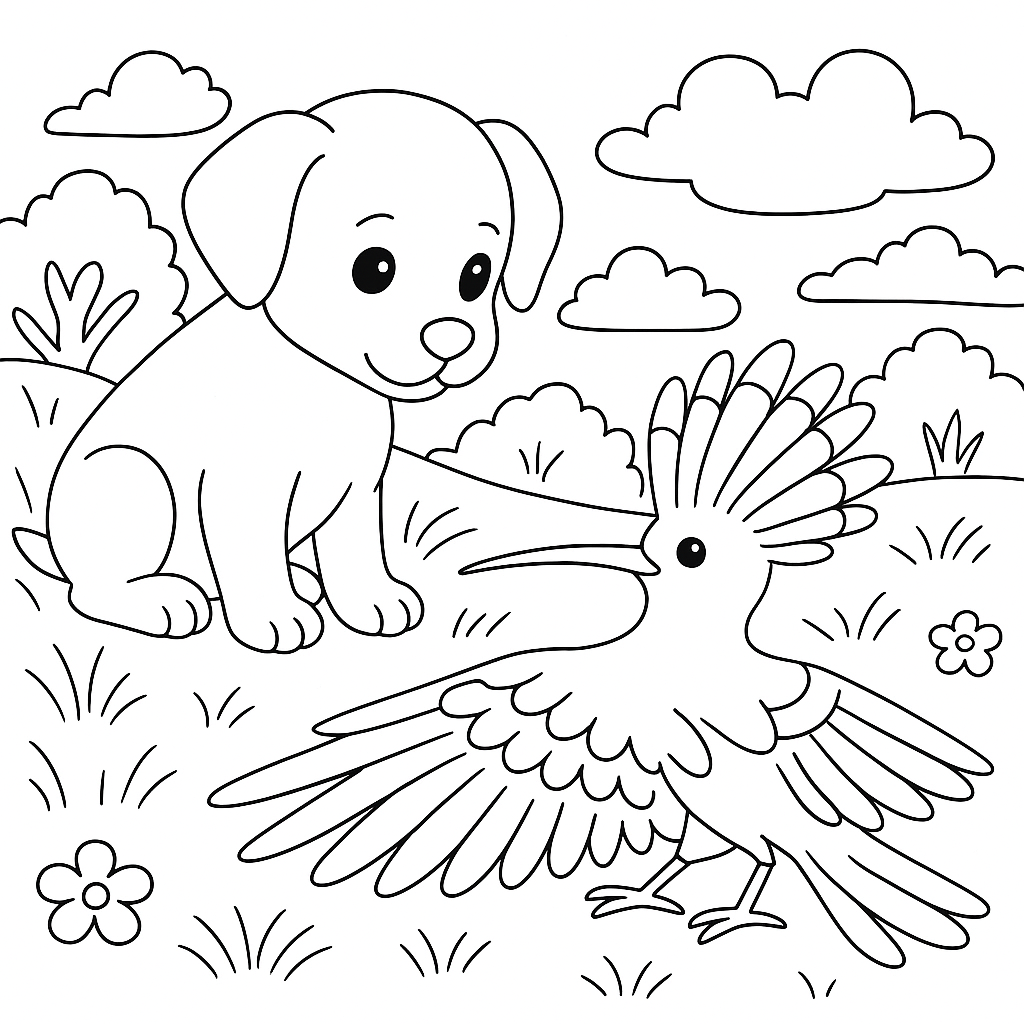 Раскраска по сказке "Первая охота"