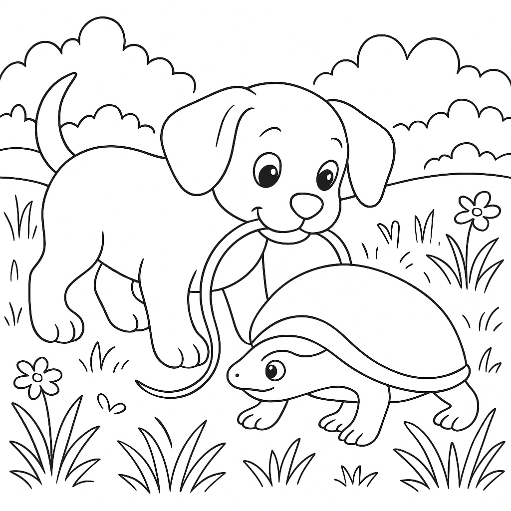 Раскраска по сказке "Первая охота"