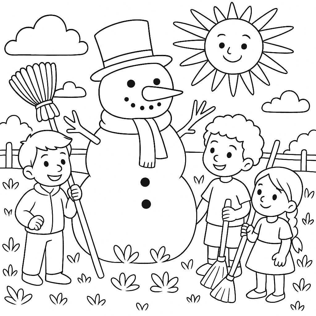 Раскраска по сказке "Весной"