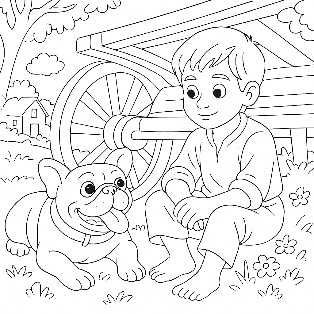 Раскраска по сказке "Булька"