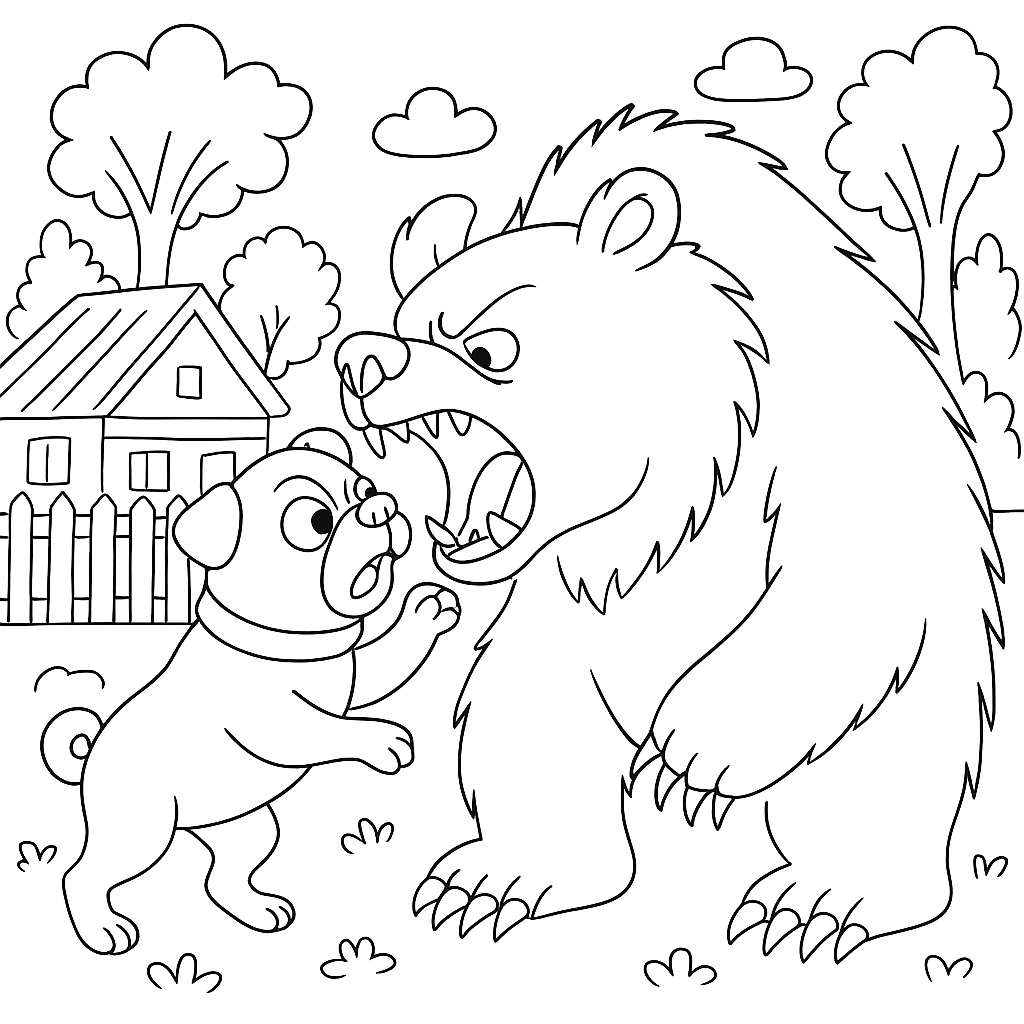 Раскраска по сказке "Булька"