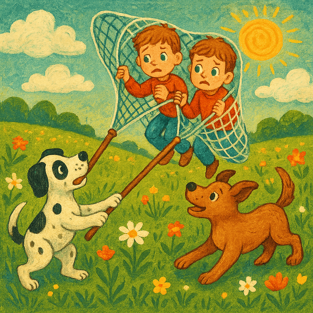 Собаки помогают близнецам