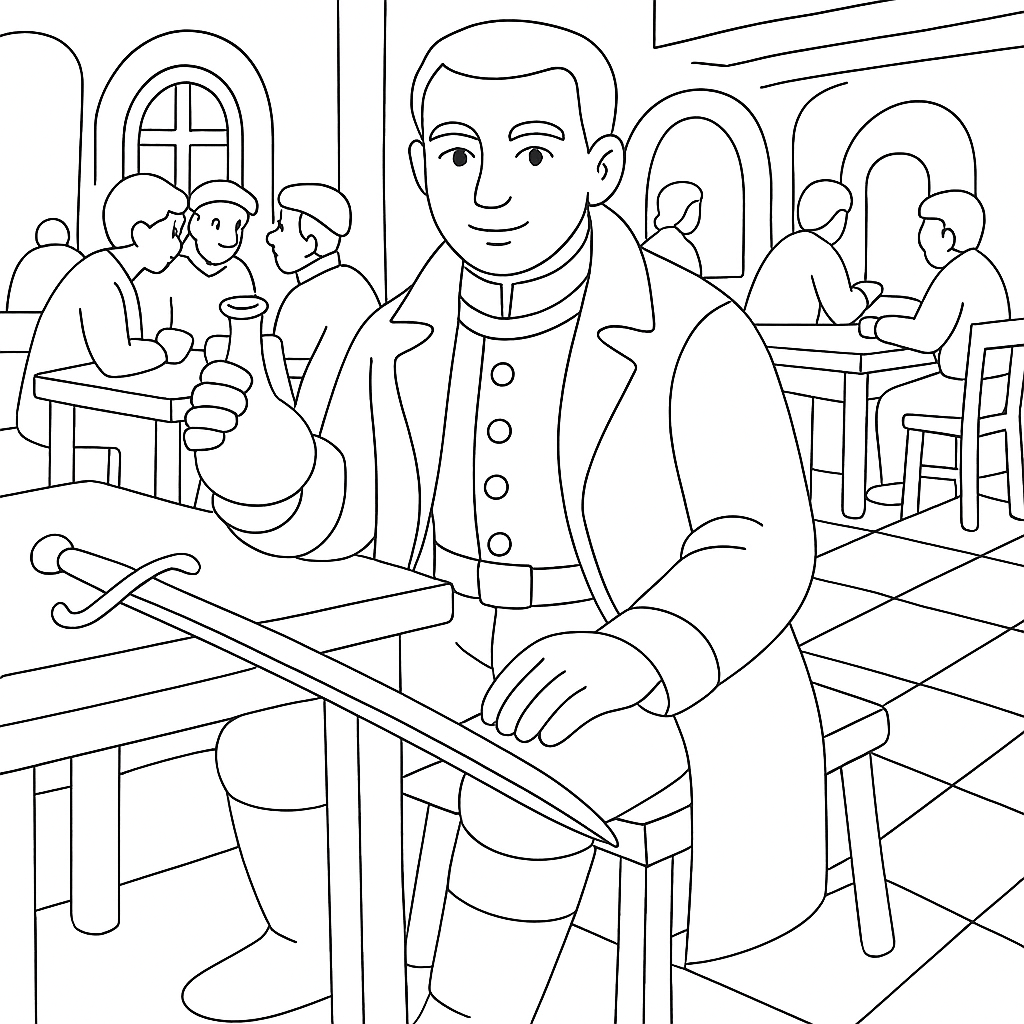 Раскраска по сказке "Находчивый солдат"