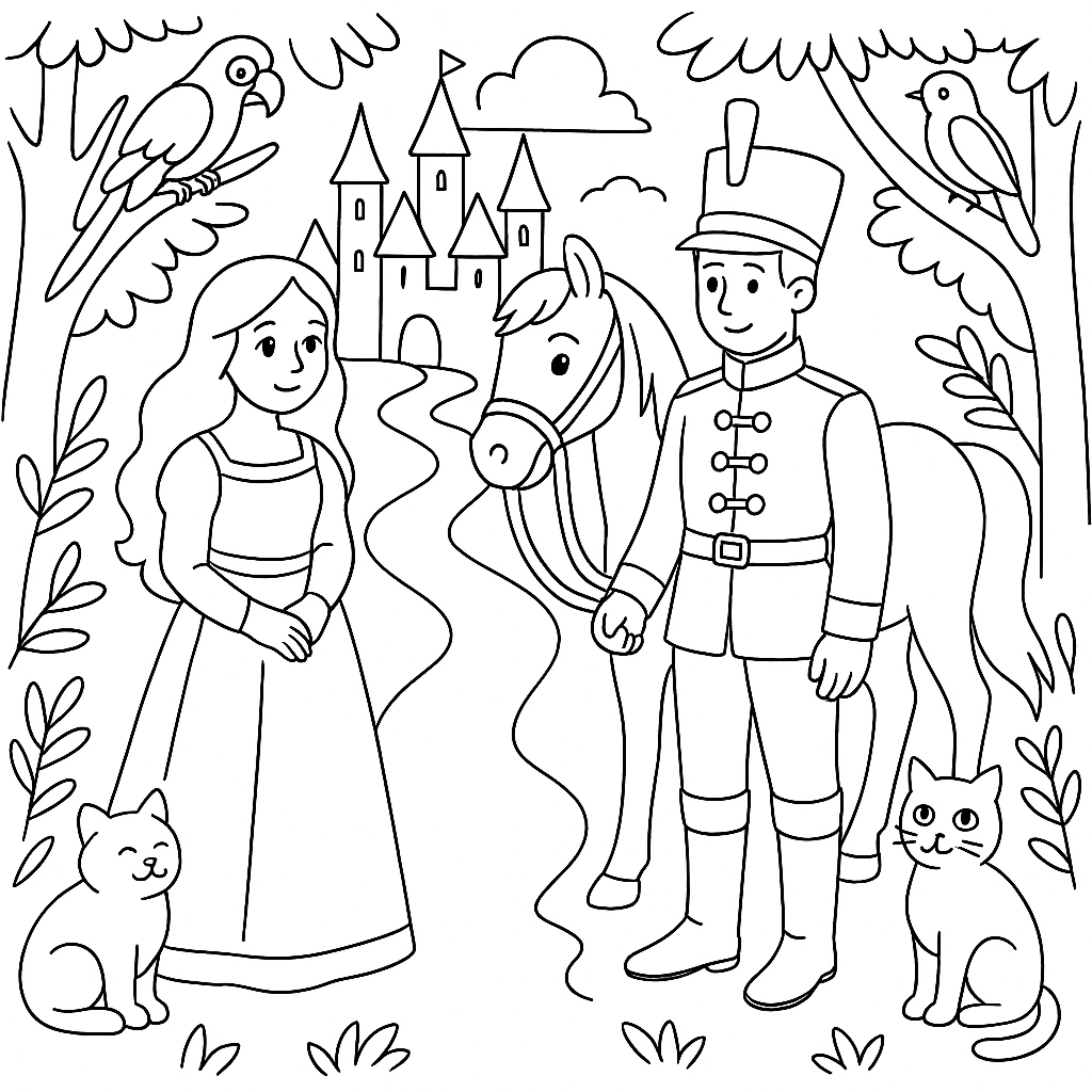 Раскраски: Заколдованная королевна