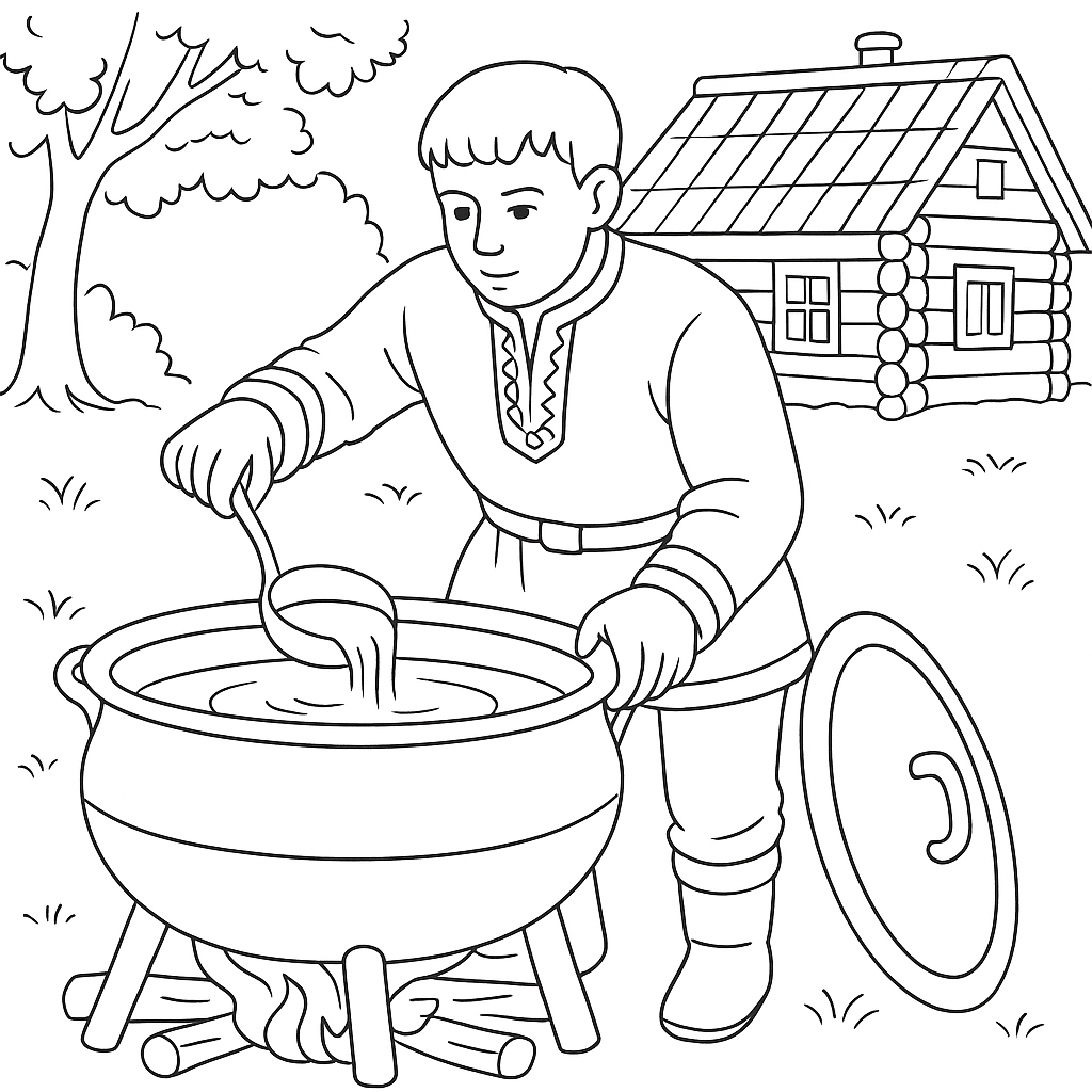 Раскраска по сказке "Слово"