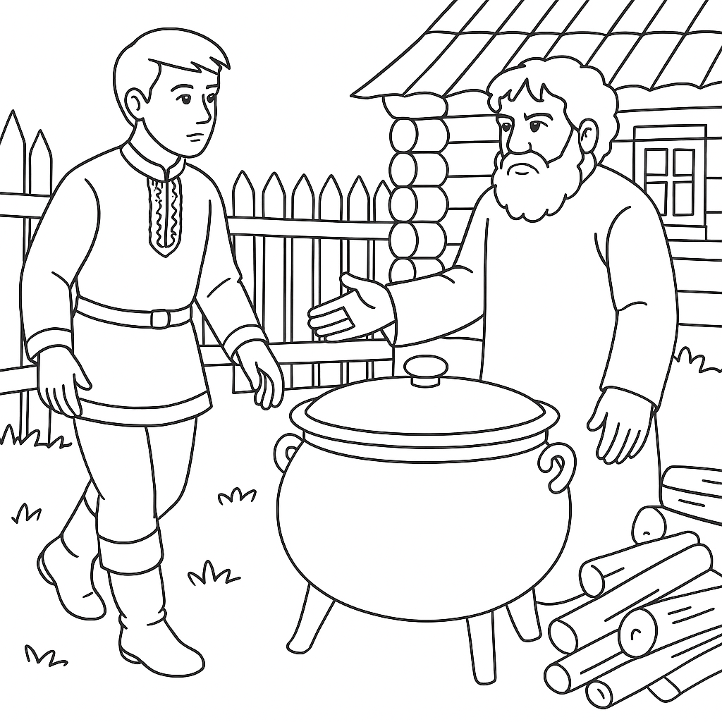 Раскраска по сказке "Слово"