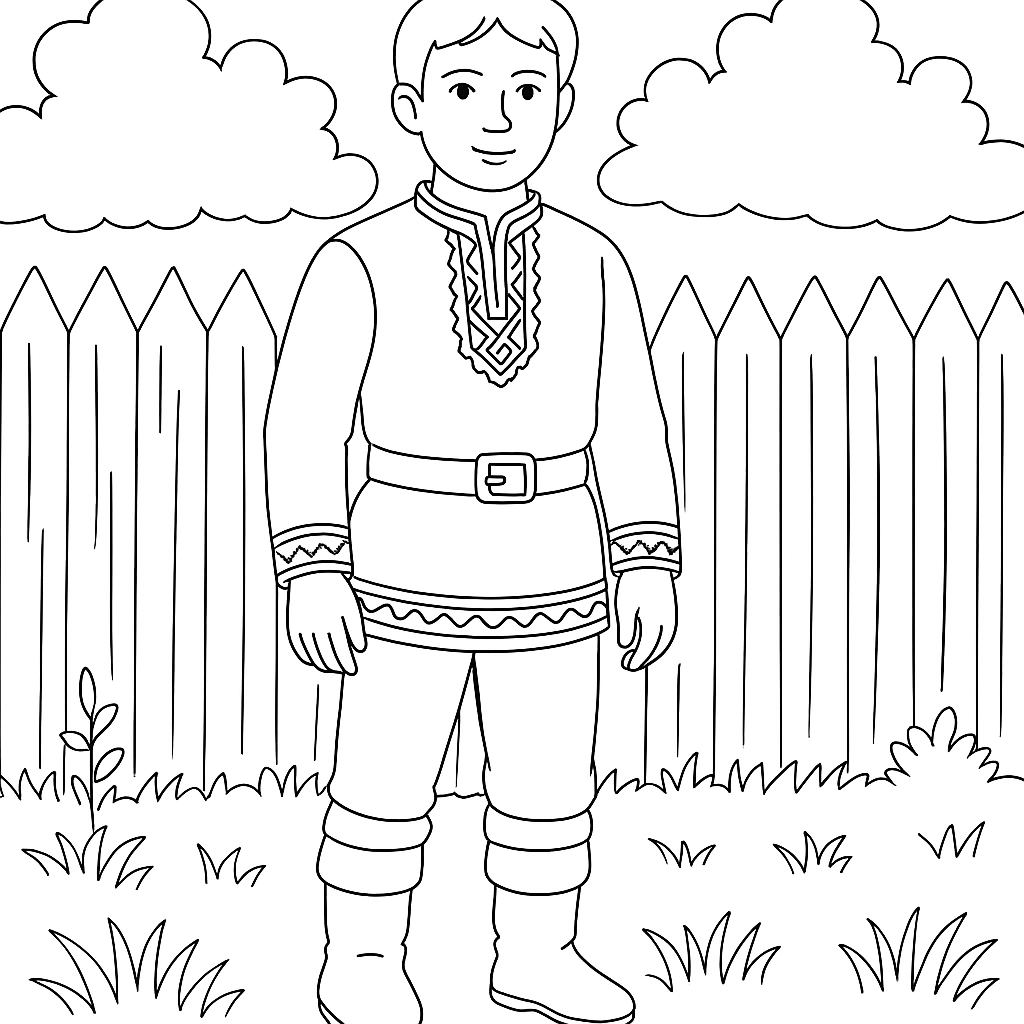 Раскраска по сказке "Слово"