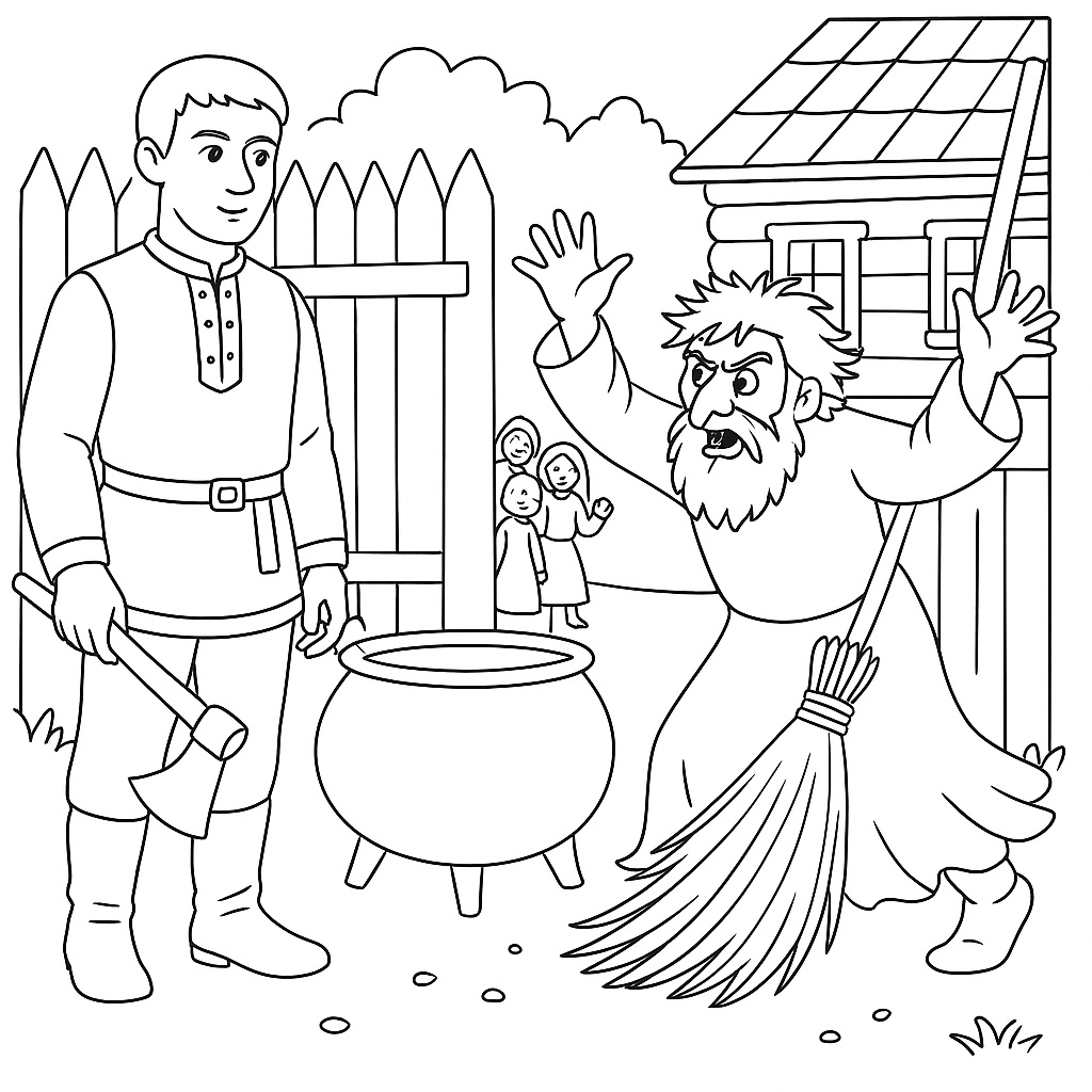 Раскраска по сказке "Слово"