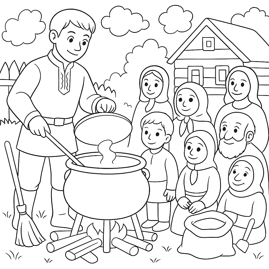 Раскраска по сказке "Слово"