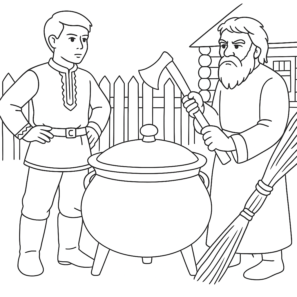 Раскраска по сказке "Слово"