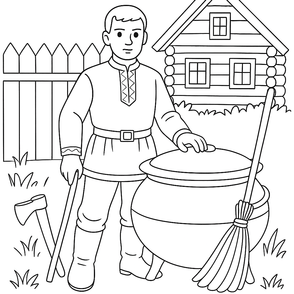 Раскраска по сказке "Слово"