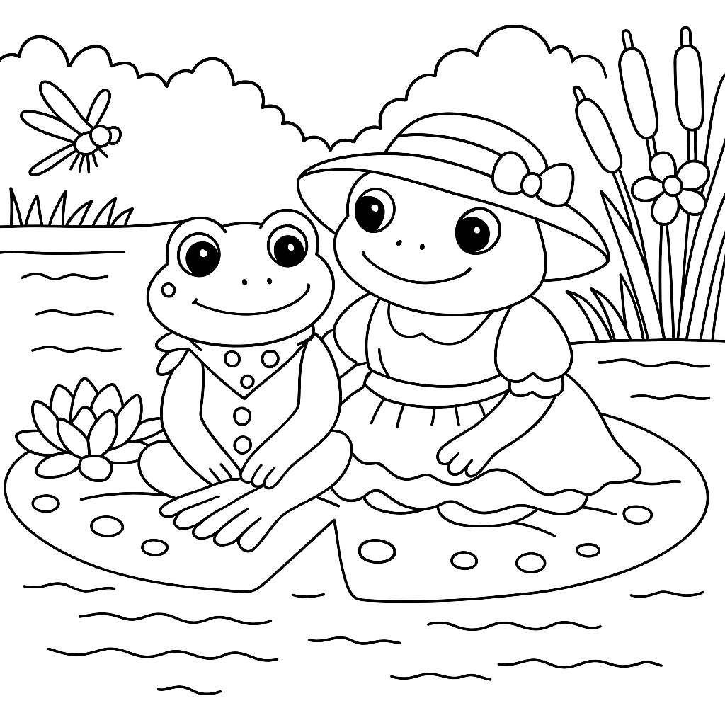 Раскраска по сказке "Лягушонок Ква и блестящая штука"