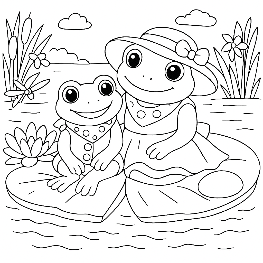 Раскраска по сказке "Лягушонок Ква и блестящая штука"
