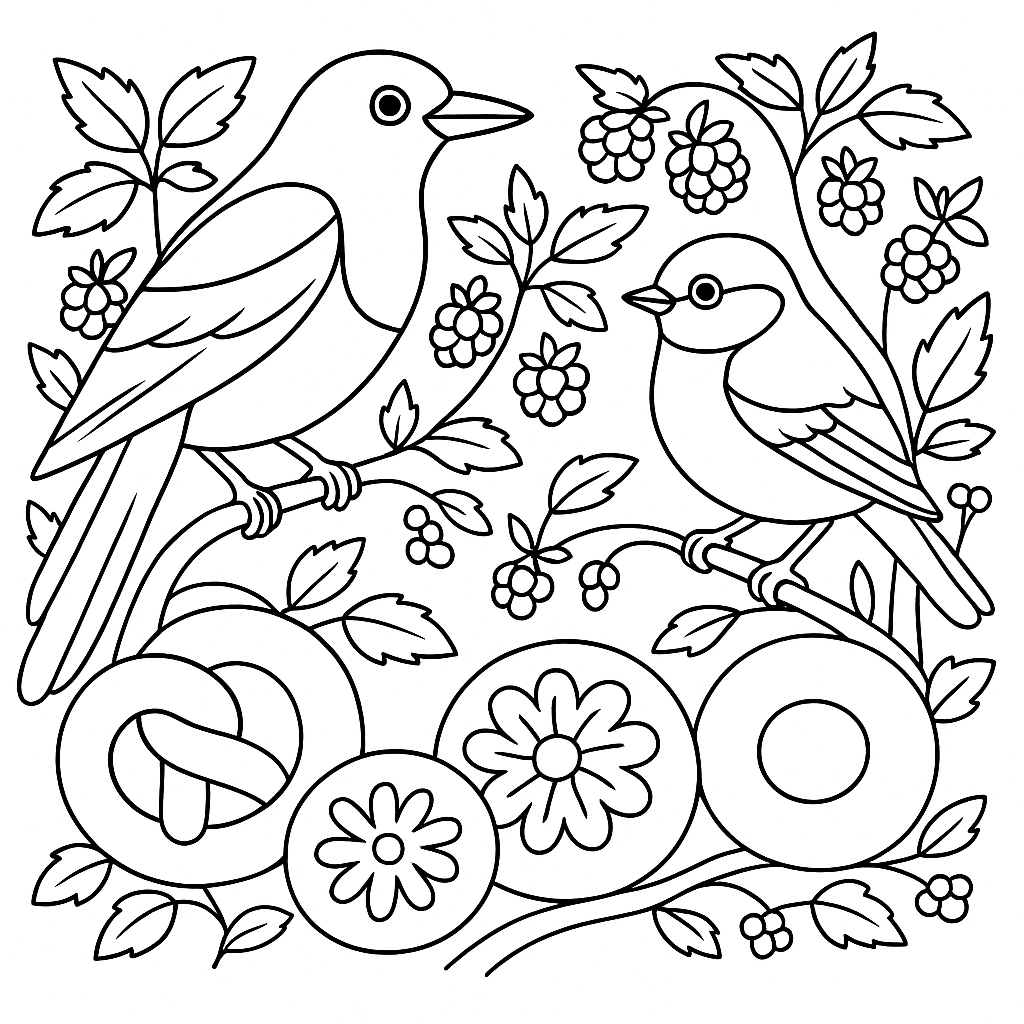 Раскраска по сказке "Сорока"