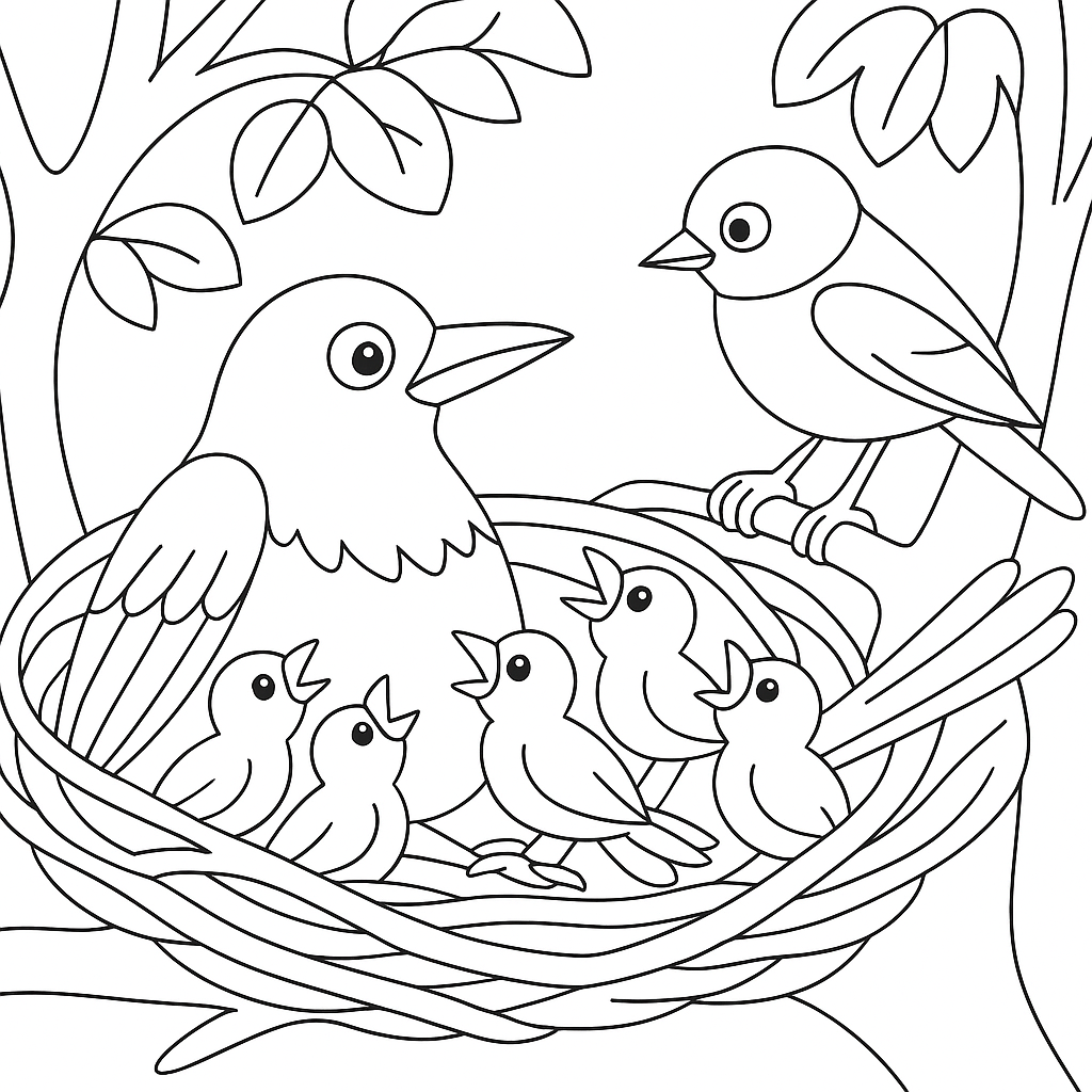 Раскраска по сказке "Сорока"