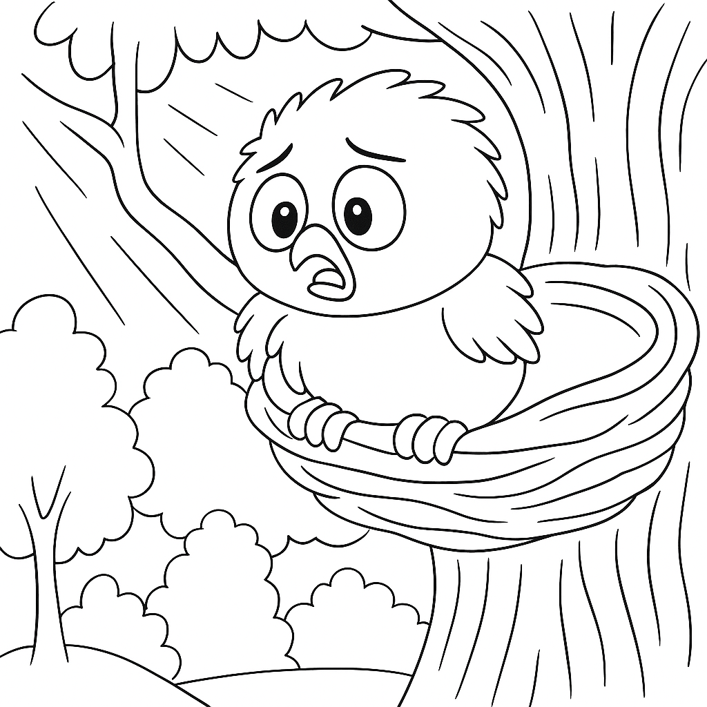 Раскраска по сказке "Совёнок"