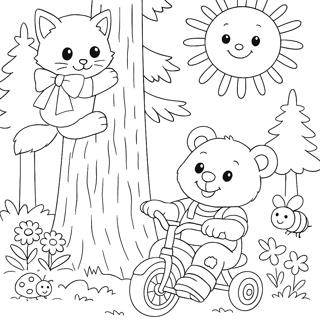 Раскраска по сказке "Как стать большим"