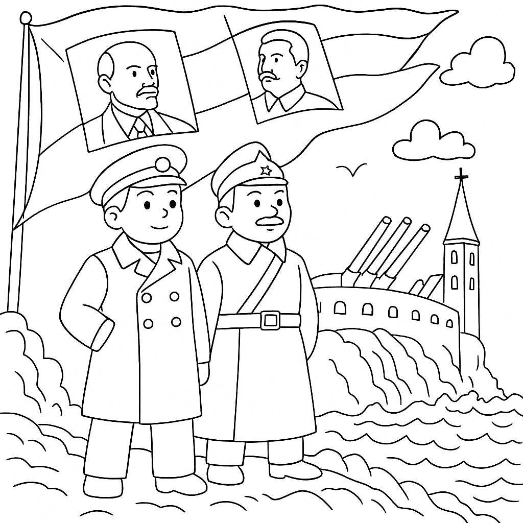 Раскраска по сказке "Рассказ флаг"