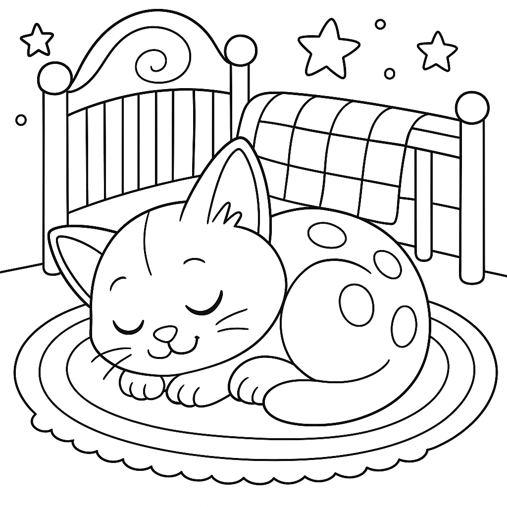 Раскраска по сказке "Баю-баю-баю-бай"