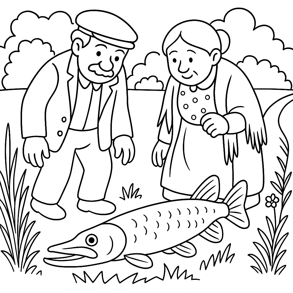 Раскраска по сказке "Болтунья"