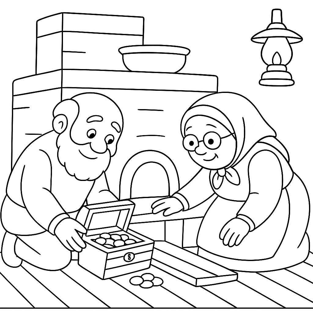 Раскраска по сказке "Болтунья"