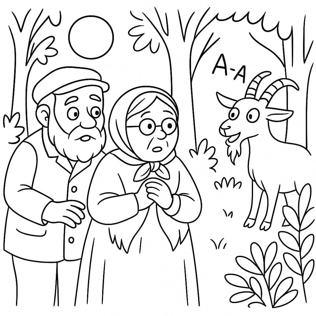 Раскраска по сказке "Болтунья"