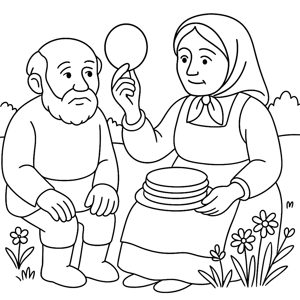 Раскраска по сказке "Болтунья"