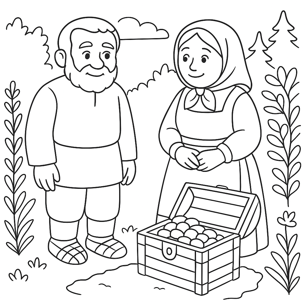 Раскраска по сказке "Болтунья"