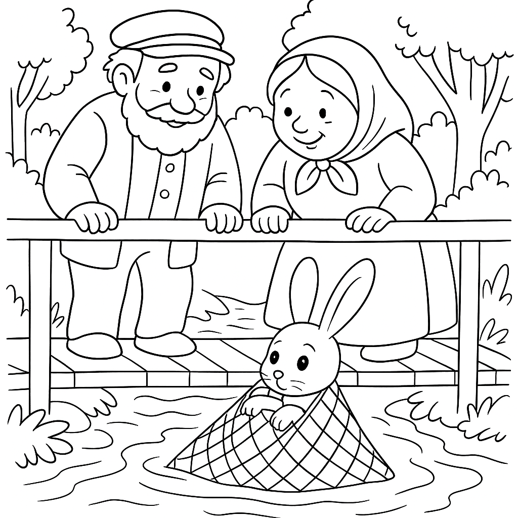 Раскраска по сказке "Болтунья"