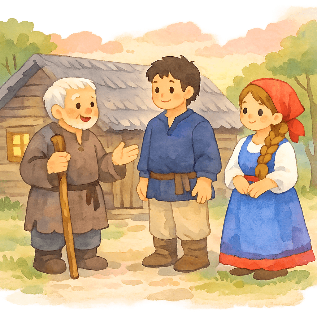 Старик советует сыну жениться у бедного дома