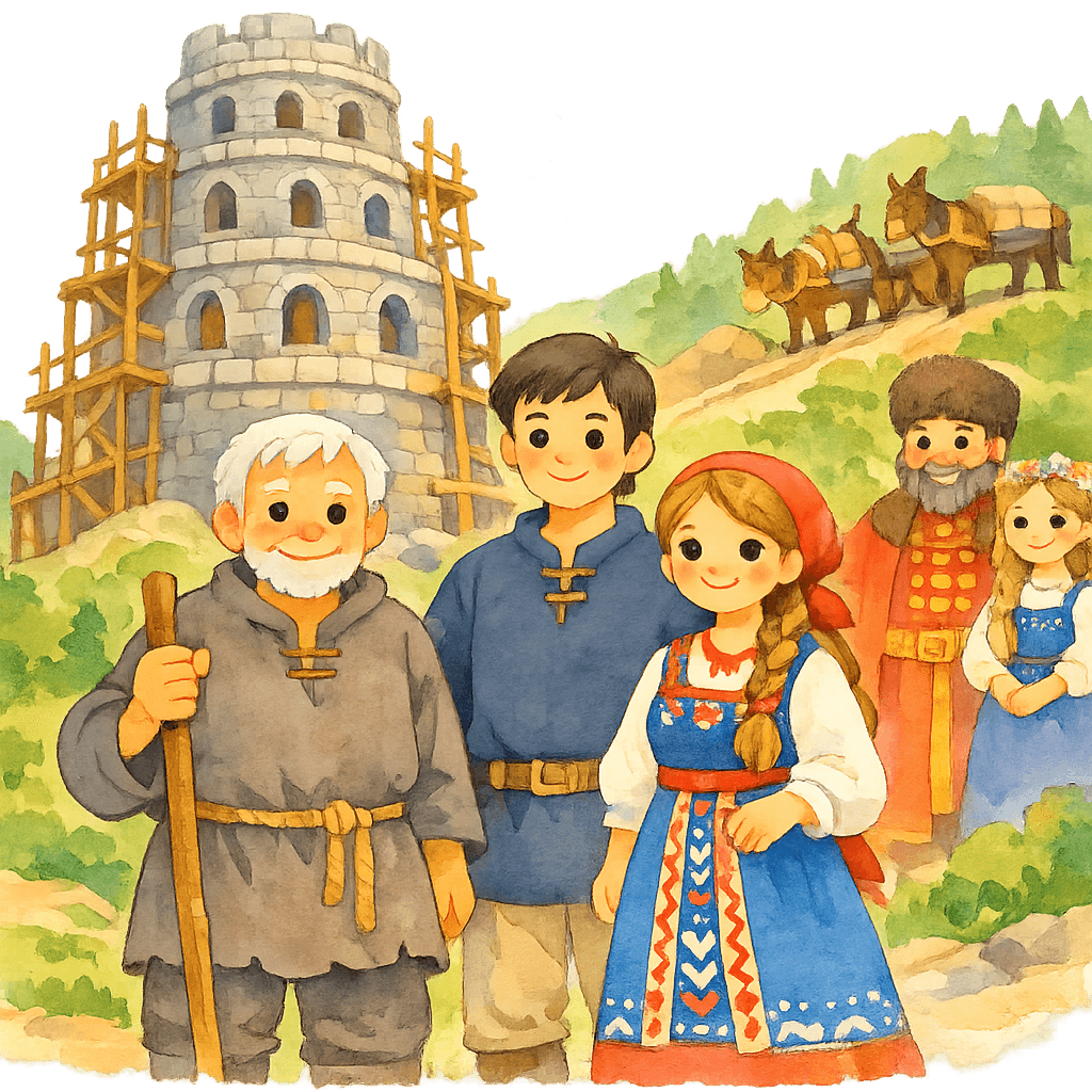 Сказка о строителях башни и умной жене