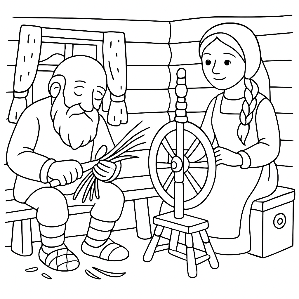 Раскраска по сказке "Самое дорогое"