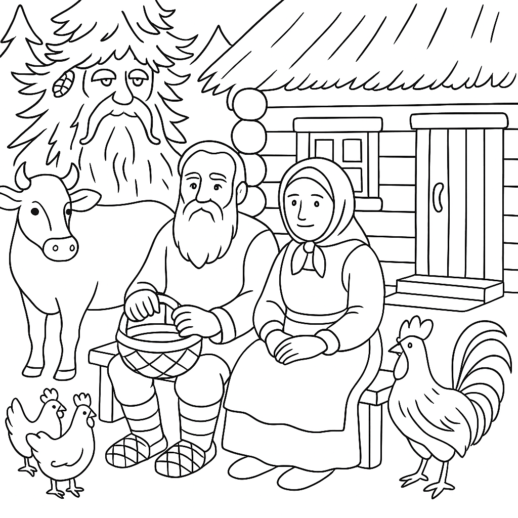 Раскраска по сказке "Самое дорогое"