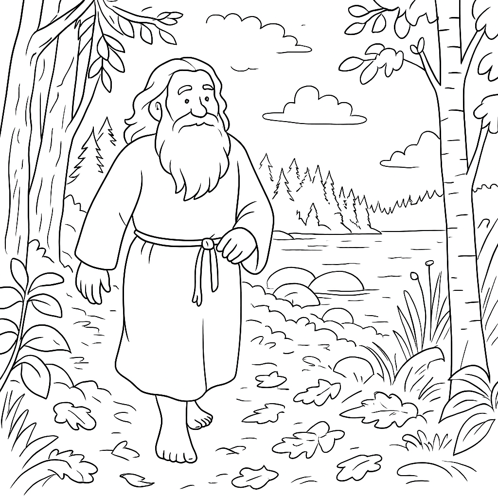Раскраска по сказке "Приемыш"
