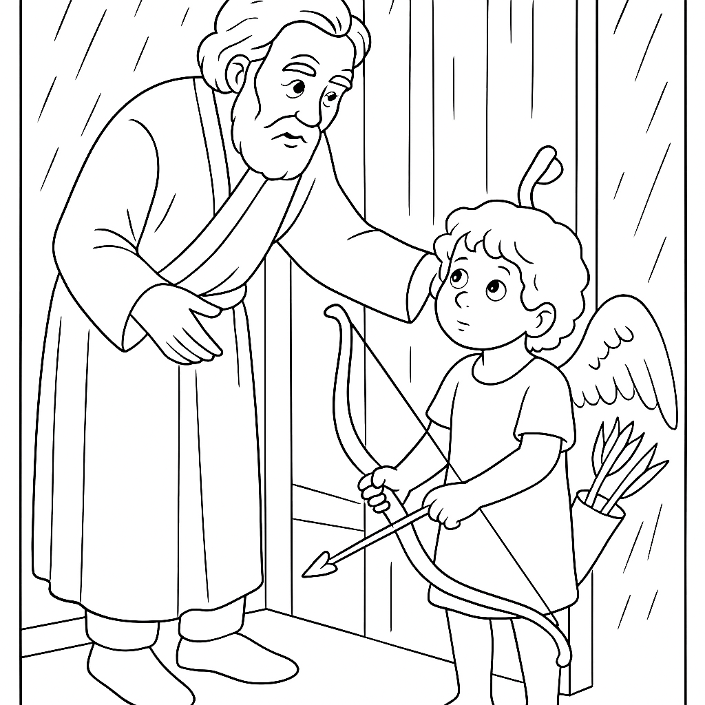 Раскраска по сказке "Скверный мальчишка"