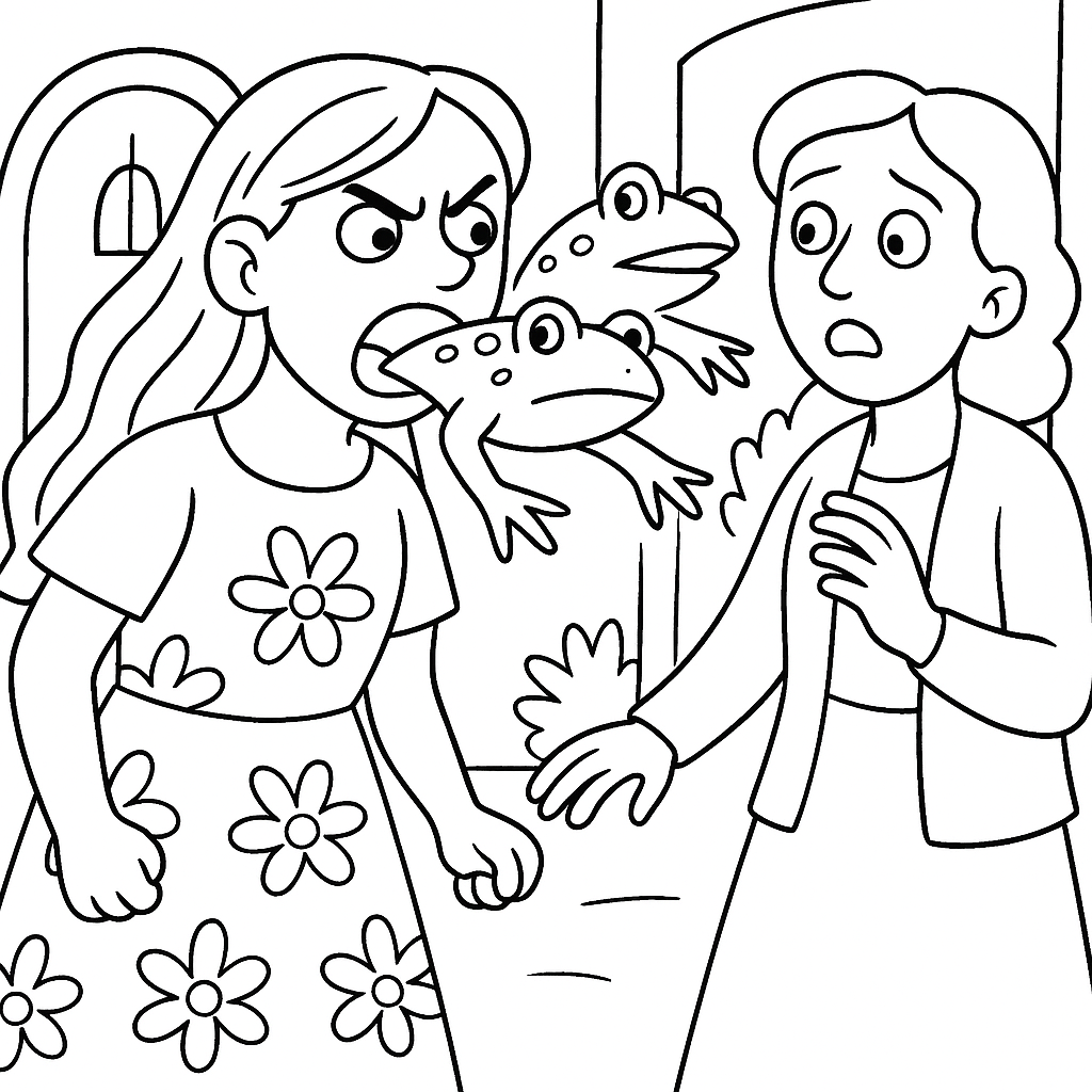 Раскраска по сказке "Волшебница"