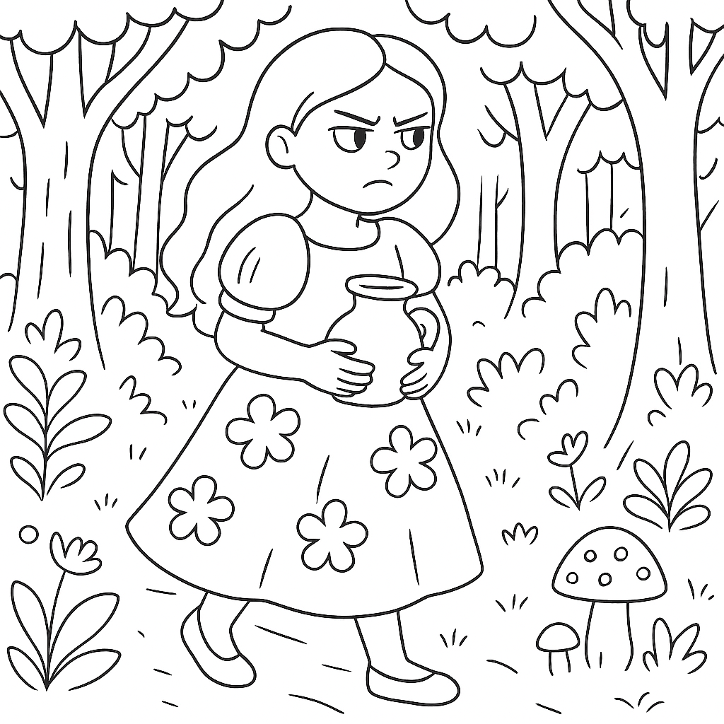 Раскраска по сказке "Волшебница"